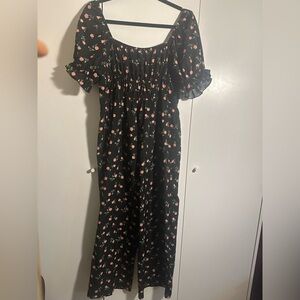Inspired Hearts Black Floral jumpsuit 💞